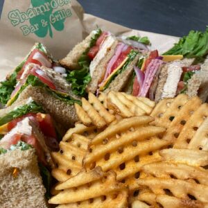 Club sandwich at Shamrocks Bar & Grill