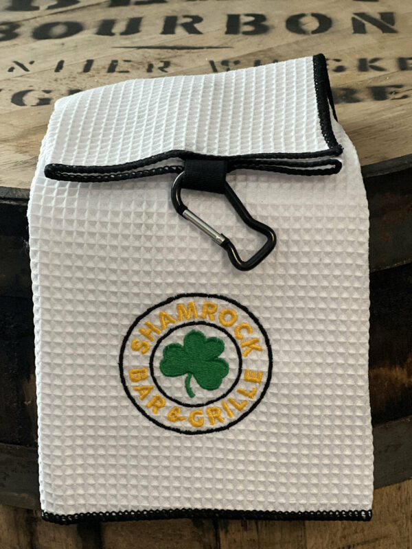 shamrock golf bag towel